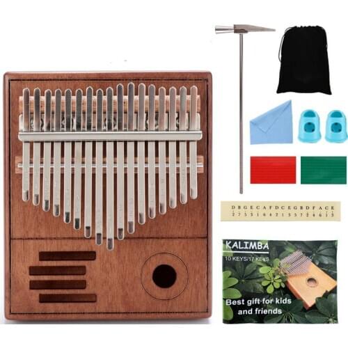 Kalimba 17-Key Thumb Piano Mahogany Wooden Instrument Musical Instrument Music 30-Key Musical Instrument Mini Kalimba