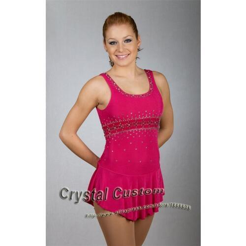 Beautiful Girls Ice Skating Dresses With Spandex Graceful New Brand Figure Skating Competition Dress Custom DR2690