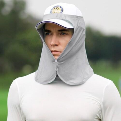 Men Women Summer Sunscreen Headscarf Ice Silk Neck Cover Hooded Mask Without Hat