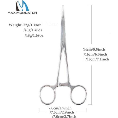 Maximumcatch Curved Hemostats Fly Fishing Tool Fishing Accessory 14/16/18cm Fishing Forcep