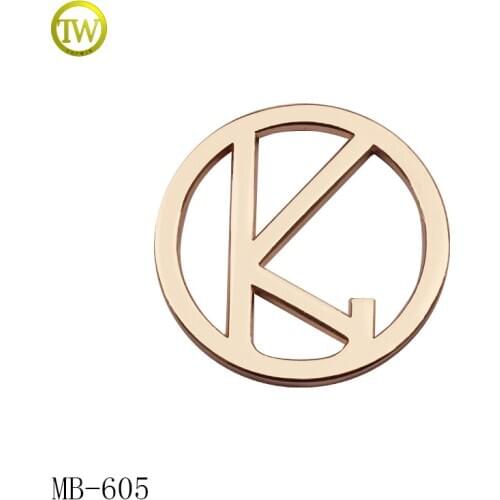 MB605 custom handbag metal hang tag metal logo label for bags