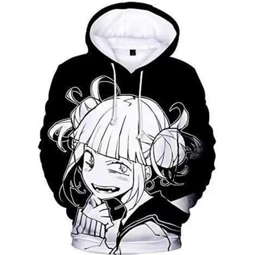 My Hero Academia Himiko Toga JK Cosplay Costume Big Picture 3D Sport Hoodies Zipper Jacket Boku no Hero Academia Costume S-6XL