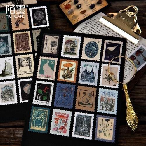 46pcs/set Museum Serise Stamp Sticker Decoration Diy Scrapbooking Sticker Stationery Kawaii Diary Label Sticker
