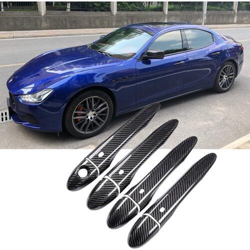Carbon Fiber Outer Door Handle Cover Trim Decoration for Maserati Levante 2016 2017 2018 Ghibli 2014-2018 Quattroporte 2013-2017