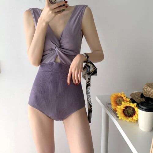 2021 New Korea Style Sexy One Piece Swimsuit Women Swimwear Push Up Monokini Pad Swim Suit Bow Trikini Bathing Suit Bodysuit