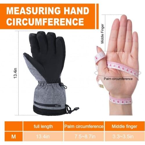Electric Heating Snowmobile Snowboard Ski Gloves Snow Mittens Rechargeable Windproof Men Women Snowboarding Skiing Gloves Male