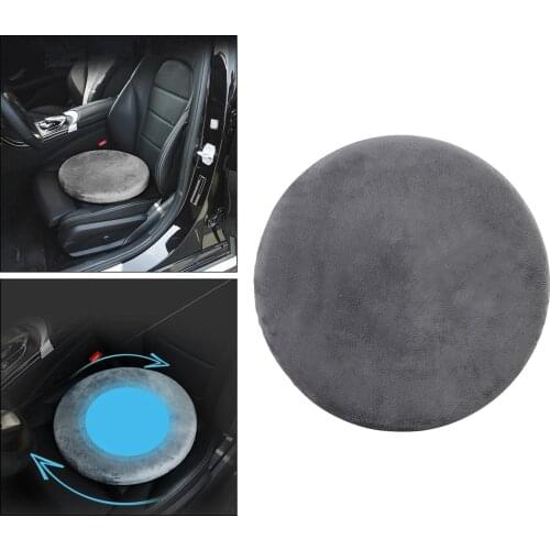 Memory Foam Swivel Seat Cushion Gray 16 Inches in Diameter Round Pressure Sore Relief Prevents Sweaty Bottom