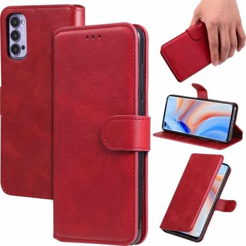PU Leather Silicone Flip Cover For Oppo Reno 4 5 F Z 5G Lite A15 A93 A73 A53 A53S Case On Realme 3 8 3i 5 5i 6i 7! 6 7 Q2 Pro X2
