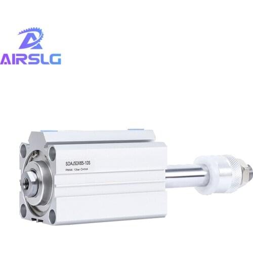 SDAJ SDAJ50 SDAJ63 Adjustable stroke Air pneumatic cylinder ×20*30/40/50/75/100 Compact Cylinder -20-30-50 -S-B-SB double acting