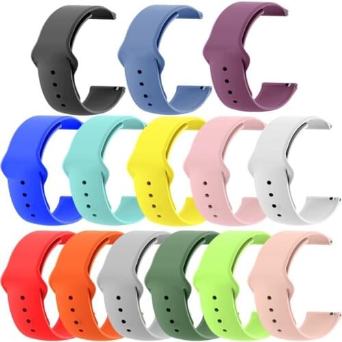 18/20/22mm Silicone Watchband Strap For Samsung Watch Amazfit Xiaomi Huawei Honor Withings Ticwatch Garmin GT2 Galaxy Pro 2/3/45