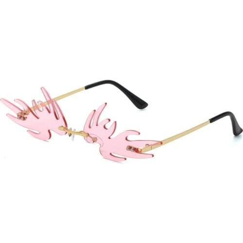 Fashion Ultralight Monster Sunglasses Women Small Cat Eye Rimless Sun Glasses Men Female Punk Glasses Shades UV400 Sunglasses