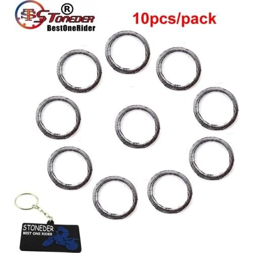STONEDER 10x Exhaust Pipe Gasket For 200cc 250cc Pit Dirt Bike ATV Quad Motorcycle Scooter Moped With ID=30MM OD=38MM