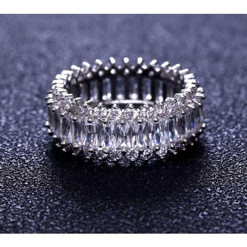 Top new engagement ring women cubic zircon glitter elegant flower ring for women