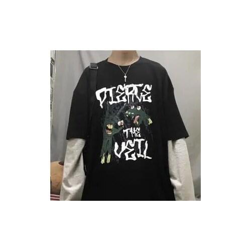 Streetwear Leopard Print T-Shirt Women Autumn Long Sleeve Loose Spring T Shirt Cartoon Japan T Shirts Funny Male Haikyuu Shirt