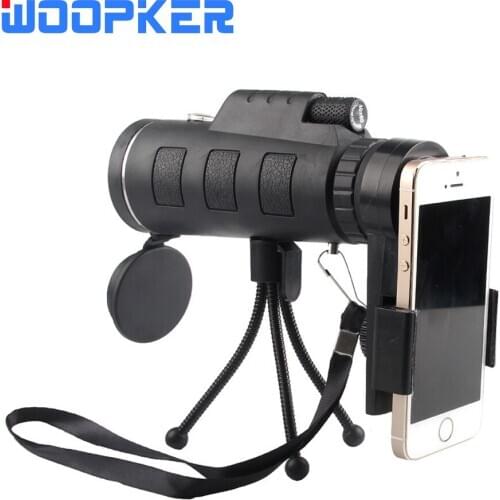 Universal 40X Monocular Telescope Zoom Optics Phone Lens with Tripod for iPhone Samsung Xiaomi Smartphone