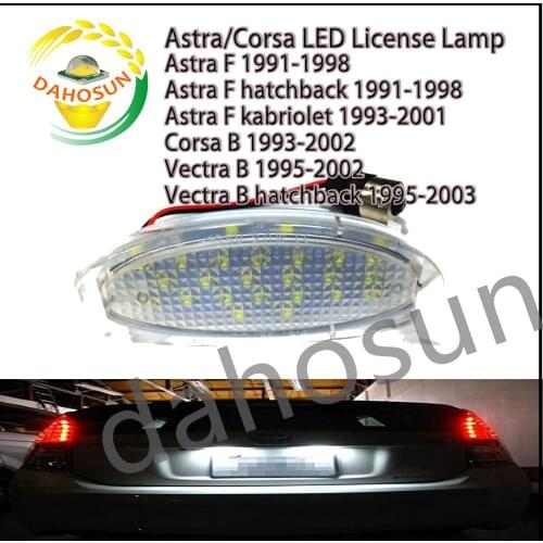 1Pcs Dahosun White LED License Plate Lamp for Opel Astra F G Vectra Corsa Agila Error Free Number Light