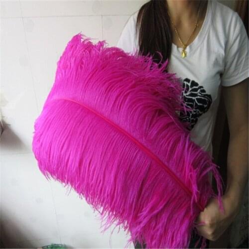 Promotion 20pcs/lot Rose High Quality Ostrich Feather 26-28 Inch(65-70cm) Diy Jewelry Dancers Craft Home Plume Plumes