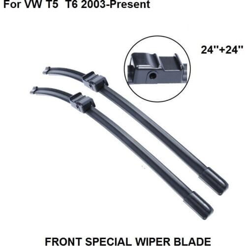 Car Accessories Windscreen Wiper Blades For VW T5 / T6 2003-Present 24''+24'' Set Windshield Rubber