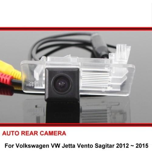 For Volkswagen VW Jetta Vento Sagitar 12~15 Car Reverse Backup HD Waterproof CCD Rearview Parking Rear View Camera Night Vision