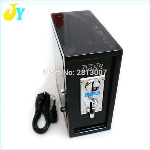 220V 110V coin operated Timer Control Board Power Supply box with ZINC ALLOY front plate of coin acceptor, lock, and keys