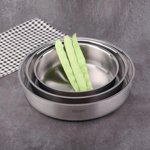 Germany 304 Stainless Steel Large Soup Dish Seafood Plate Fish Barbecue Pot Thickness 1mm 1PCS