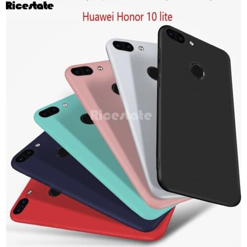 Fundas case For Huawei Honor 10 lite Case Honor10 lite Crystal and Matte solid colors Silicone TPU Soft Cover Honor 10 lite Case