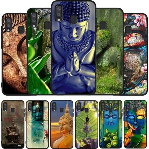 Retro Galactic Gautama Buddha Budha Black Phone Case For Samsung Galaxy A71 A51 A41 A31 A20E A10 A20 A40 A50 A70 M30S M20 A7 A8