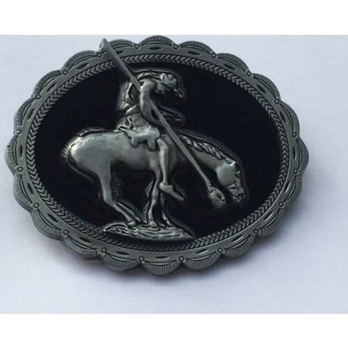 Riding a horse hunter cowboys belt buckles SW-BY446 suitable for 4cm wideth belt