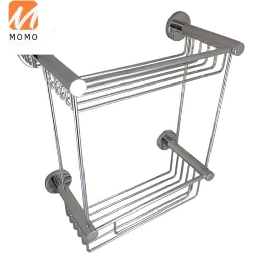 Bathroom brass double basket Shelf for Shampoo