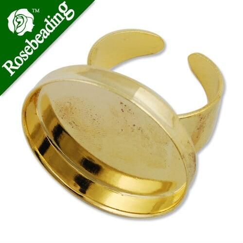 25mm Round Adjustable Deep bottom Ring Setting With 25 MM round Pad,Sold 20PCS Per Package