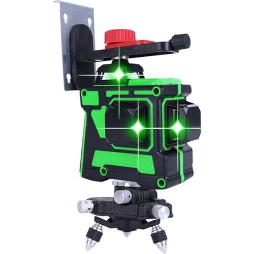 12 Lines 3D Laser Level Self-Leveling 360 Degree Horizontal & Vertical Cross Lines Laser Leveling Device Outdoor/Indoor Tool