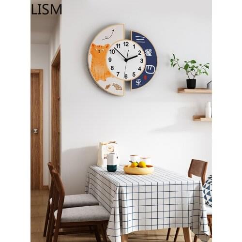 Wall Clocks Home Decor Nordic Personality Minimalist Cartoon Wall Clock Clock Quartz Silent Home Decoration Relojes De Pared