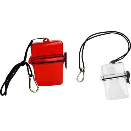 Small Waterproof Dry Box Container & Rope, Hook For Scuba Diving Kayak Surf
