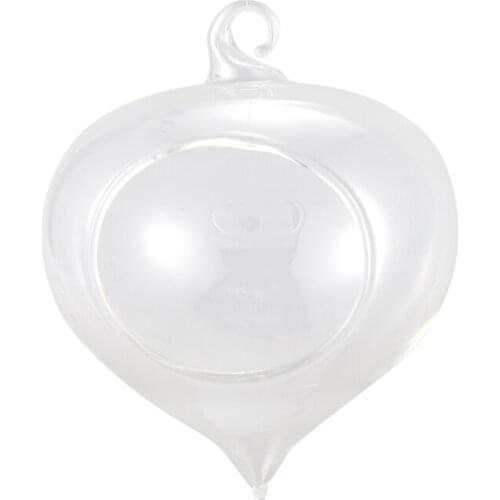 New 1Pc Cute Home Fashion Lantern Shape Clear Glass Flower Plant Hanging Vase Planter Crystal ball Container Wedding Garden Deco