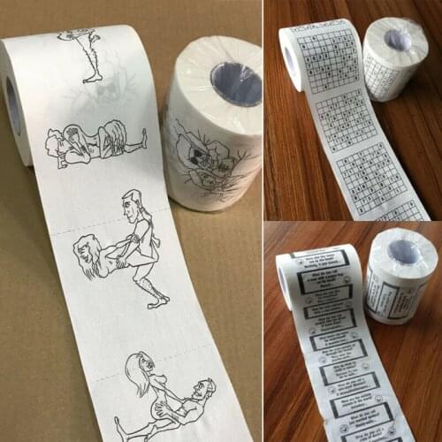 2022 New Hot Super Fashion Funny Toilet Paper Bulk Rolls Bath Tissue Bathroom Soft 3 Ply Household Fun Noverlty Papers