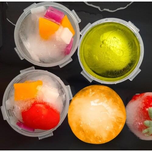New 6CM 1/2/4/6pcs Round Ball Ice Cube Mold DIY Ice Cream Maker Plastic Ice Mould Whiskey Ice Tray for Bar Tool