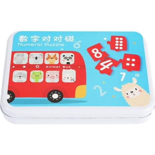 2021 New Number Matching Card Puzzle Educational Learning Toy Cognitive Number Matching Children Wooden Toys For Infant Toddlers
