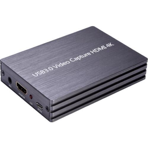 USB3.0 4K 60Hz Video Capture Card HDMI to USB 3.0 Dongle Game Streaming Live Stream Broadcast with MIC 3.5mm Gamepad Audio input