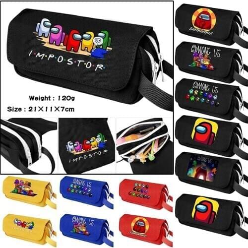 Game Among Us Pencil Case Kids Boys Cartoon Pen Bag Students Pencil Box Stationery Bag Girls Cosmetic Case School Supplies
