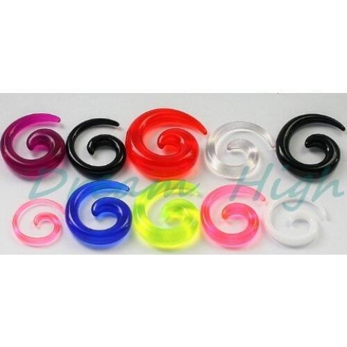 New Arrival Free Shipping Snail Multicolored Ear Expander Ear Plugs Hot sale earring ear piercing body Jewelry 100pcs/lot