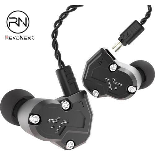 RenoNext QT3S 4 Dynamic Hybrid In Ear Earphone HIFI DJ Monito Running Sport Earphone 2 Drive Unit Headset Earbud