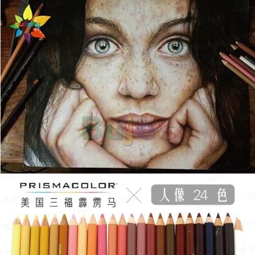 Sanford Prismacolor Oil colored pencil portrait color 24 color supplementary Color pencil soft big core pencil art supplies