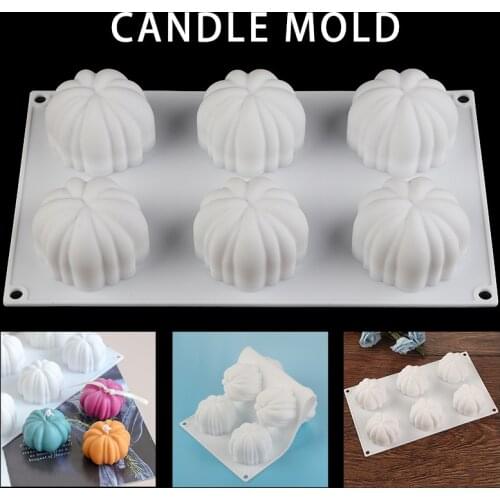 DIY Handmake Aromatherapy Candle Mold Pumpkin Cute Decorating Silicone Mold Home Decoration Handmade Aromatherapy Molds