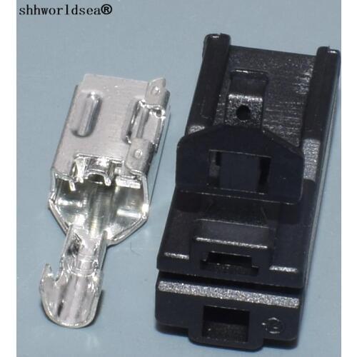 Shhworldsea 1pin 6.3mm automotive electrical plastic housing plug wiring harness cable connector plug car wire plug