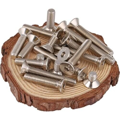 Standard DIN7991 Nickel-plated 10.9-grade countersunk head socket head socket head cap screw M1. 6-M8 50PCS