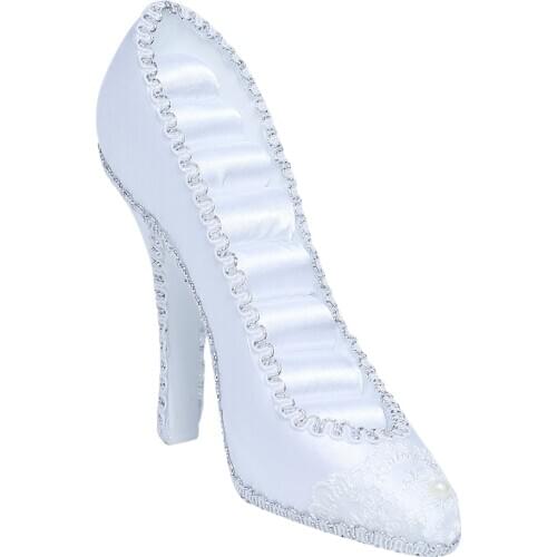 White Resin High-heel Shoes Ring Roll Display Stand Rack Organizer