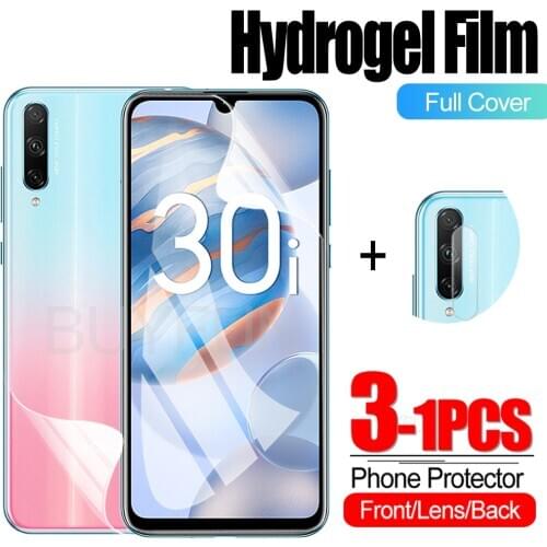 1-3PCS Premium HD screen protector for Huawei Honor 30 Pro back hydrogel protective for Huawei honor 30i Russia glass film
