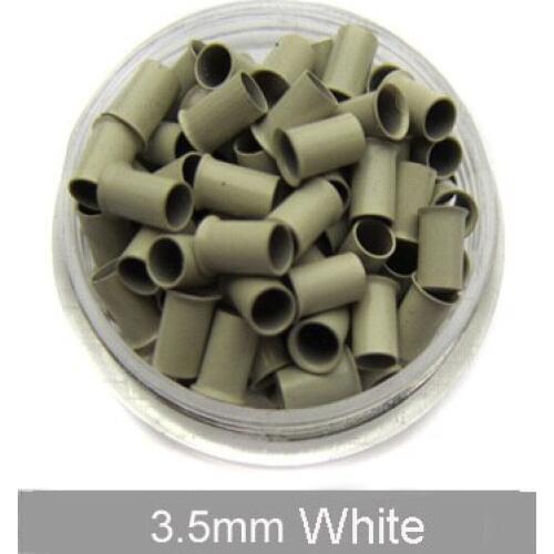 1bottle copper micro ring Micro ring,Copper Tube Copper link for Stick tip hair Micro ring loop hair extension White 1000p/lots