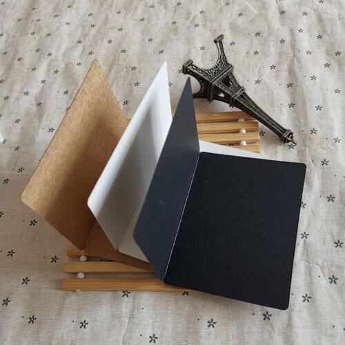 10pcs/set Vintage Kraft Paper Blank Cards Folded Greeting Card Painting Handmade DIY Cards Blank Christmas Card