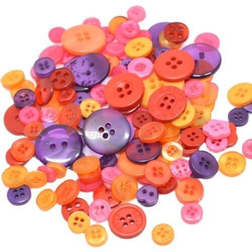 100g Mixed Button Approx 220pcs Sewing Buttons Scrapbooking Buttons Fashion Fastener for Craft And DIY Button